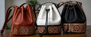 2026 Fashionable Design <b>Large</b> Capacity Handmade Cow Bucket <b>Bag</b> Ladies Hand Tooled Leather Single Shoulder Crossbody Handbags - Product Image 4