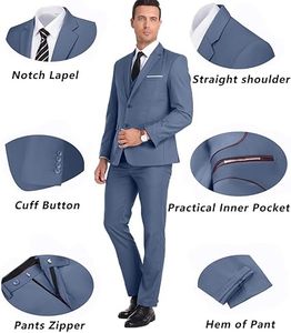Traje Elegante Formal para Novio, Pantalón y Chaqueta, Atuendo para Boda o Fiesta - Product Image 1