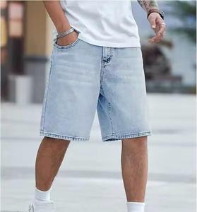 กางเกงยีนส์ขาสั้นผู้ชายแฟชั่นฤดูร้อนแบบยืด สไตล์ลำลอง สีน้ำเงิน สีดำ กางเกงยีนส์ขาสั้นแนวสตรีทแฟชั่น - Product Image 3