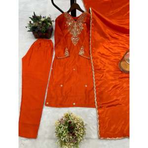 Embroidered and Sequin Work Party Wear Suit Set <b>Indian</b> & <b>Pakistani</b> <b>Clothing</b> - Product Image 5