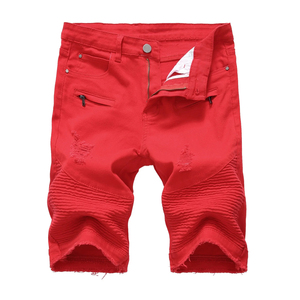Customized Sized Men's Casual Streetwear Denim Cargo Shorts Baggy Multi-Pocket High Street Jeans Short <b>Pants</b> From IN Pakistan - Product Image 1