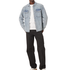 Men's Casual <b>Denim</b> Shirt Breathable Anti-Wrinkle Full Sleeve Comfortable <b>Denim</b> <b>Fabric</b> Wholesale Customizable Cotton - Product Image 5