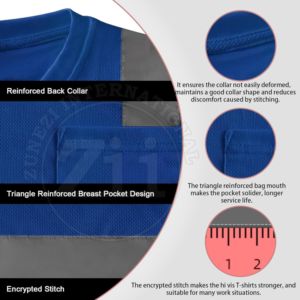 Sweat-shirt de sécurité réfléchissant haute visibilité CLASSE 1 Logo personnalisé Imperméable LED Flash FR ZUNEZI INTERNATIONAL - Product Image 3