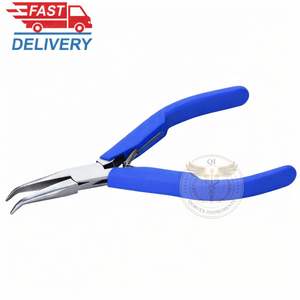 Pince à bec courbé à mâchoires lisses en acier inoxydable de haute qualité pour la fabrication de bijoux et le travail des fils métalliques - Product Image 3