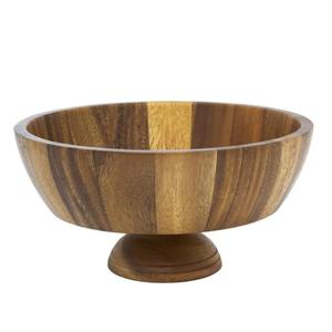 Cuenco de madera hecho a mano con base acanalada, diseño Wabi Sabi, para servir comida, accesorios de mesa, decoración para el hogar. - Product Image 3