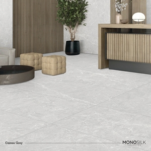 Azulejos de Porcelana Mate Antideslizantes de Cuerpo Completo, Color Gris Jaspeado, 600x1200, Serie Ladrillo Refractario Piedra Bruta, para Habitaciones Modernas, Apartamentos y Hoteles - Product Image 4