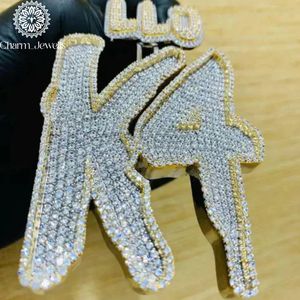 Charm_Jewells Pendentif unisexe hip-hop en argent 925 plaqué or 18 carats avec moissanite numéro 40 K4 - Product Image 4