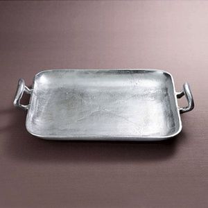 Plateaux de service ovales en métal avec poignées en cuivre, design moderne, durables pour les fêtes - Product Image 2