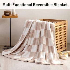 Mantas de Cama Térmicas Jacquard 100% Algodón para Todas las Estaciones, Diseño Moderno de Punto Suave, Lisas y Sólidas para Uso Doméstico - Product Image 4