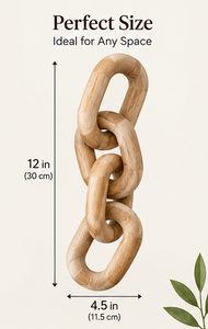 Cadena Decorativa de Madera Tallada a Mano de Alta Calidad, Adorno Moderno de Madera Natural para Mesa de Centro, Oficina en Casa, Regalo de Diwali - Product Image 2