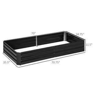 Fioriera rialzata nera 6FT X 3FT con asta di supporto, elegante traliccio e cancello per aiuole - Product Image 5