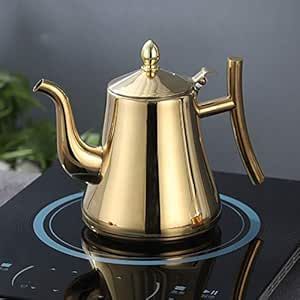 Accessoire de cuisine de luxe décoratif, bouilloire contemporaine, élégant service à café, accessoire à thé haut de gamme, bouilloire décorative en métal, élégante. - Product Image 4