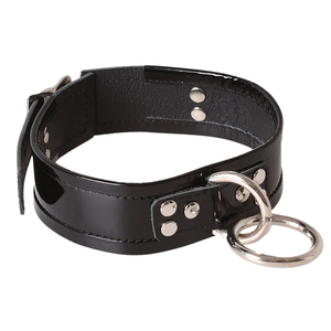 Collier ras du cou en cuir PU pour femme avec chaîne à maillons, style punk mignon, bijou de fête tendance, couleur noire - Product Image 4
