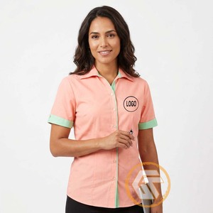 Alpha |   Chemise décontractée noire pour femme Kapa avec logo brodé sur le devant, manches raglan, col rabattu, 100 % coton, écologique - Product Image 4