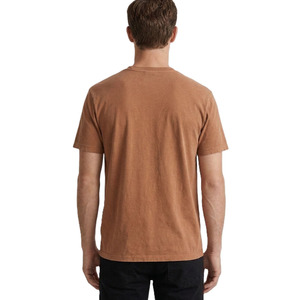 Camiseta de Algodón para Hombre al por Mayor, con Logotipo Personalizado, Cuello Redondo, Estilo Casual Urbano, Transpirable, Teñida, OEM, Marca Privada - Product Image 4