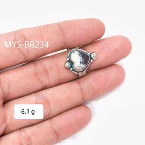 <b>925</b> Sterling <b>Silver</b> <b>Rings</b> and Wholesale Price Jewelry Heart Design Buffalo Jasper Gemstone <b>925</b> <b>Silver</b> <b>Rings</b> Jewelry Wedding Bulk - Product Image 1