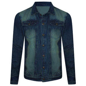 Chaqueta Vaquera Casual Vintage para Hombre, Chaqueta de Mezclilla Ajustada con Logotipo Personalizado, Fabricante OEM al por Mayor - Product Image 4