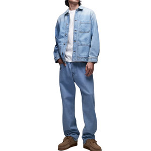 เสื้อเชิ้ตยีนส์ผู้ชายสไตล์ลำลอง สวมใส่สบาย ระบายอากาศได้ดี ผ้าฝ้ายไม่เป็นขุย ปรับแต่งได้ ขายส่ง - Product Image 4