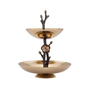 Support à chocolats en métal doré à trois niveaux, élégant, pour la présentation de friandises sur table, décoration de la maison - Product Image 6