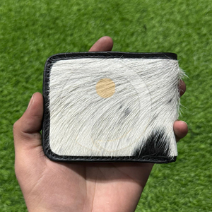 Wholesale Natural Hair Leather <b>Wallet</b> Mens Handmade Cowhide Money <b>Holder</b> With Compact Functional Layout - Product Image 1