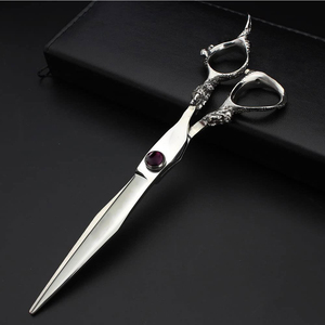 Tijeras de Peluquería Profesionales de Alta Calidad, Personalizables, de Acero Inoxidable, con Hoja Afilada, para Diestros, Mango Largo - Product Image 3