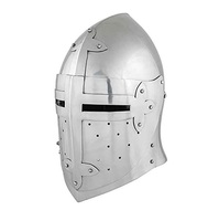 Casque médiéval authentique, armure historique, protection de la tête conçue pour les événements chevaliers, le cosplay et les collections d'exposition