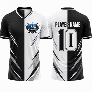 Maillot de football élite tendance en gros – Maille de titane premium, polyester respirant, rafraîchissant, léger et extensible pour une performance sportive optimale - Product Image 1