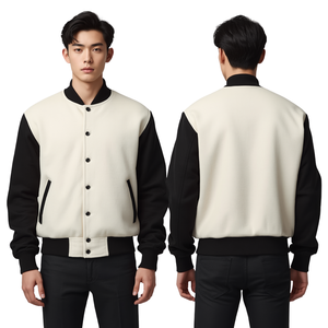 Veste varsity en laine mélangée pour homme, vêtement d'extérieur de qualité supérieure, streetwear - Product Image 4