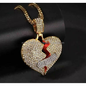 Chaîne gothique en argent 925 pendentif coeur réglable perle diamant Saint-Valentin cadeau pour ses pendentifs en diamant breloques - Product Image 3