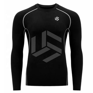 High Quality Eco-Friendly Anti-UV Quick Dry MMA <b>Compression</b> <b>Shirt</b> for Men's Workout-Full Sleeve Breathable Stretch Rash Guard - Product Image 4