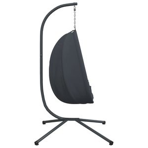 Fauteuil suspendu en acier anthracite 45,3 x 26,0 x 76,0 pouces pour la décoration de jardin - Product Image 5