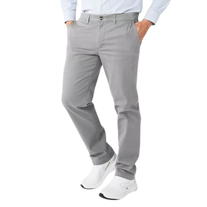 Formal Canvas Trousers with Pockets Zipper <b>Belt</b> Loops Button <b>Elastic</b> Windproof Breathable Quick Dry Men's Pants & Trousers - Product Image 4
