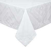 Nappe carrée élégante en lin/coton jacquard géométrique lavable de Mode Living pour la salle à manger et les réceptions