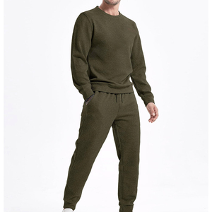 Wholesale Heavyweight Fleece Men's Sweatsuit 2-Piece Hoodie O-Neck <b>Jogger</b> <b>Set</b> <b>Plus</b> <b>Size</b> Printed Sweatshirt Sweatpants for Men - Product Image 3