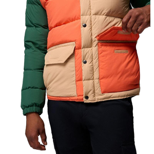 Chaqueta acolchada con capucha para hombre, diseño color block, gruesa, para invierno, con cierre, informal, a prueba de viento, rellena de plumón - Product Image 5