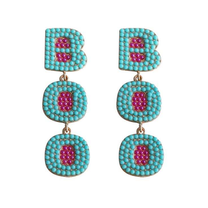 Pendientes de bordado con cuentas de semillas hechos a mano, de diseño, únicos, elegantes y de moda. - Product Image 6