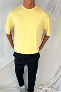Camisetas de hombre 100% algodón, corte personalizado, estilo oversize, cropped y boxy, con logo personalizado, marca privada, estilo casual y streetwear. - Product Image 6
