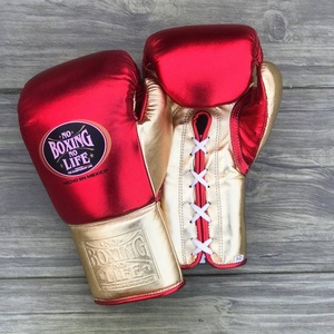 Guantes de Boxeo de Alta Calidad con Diseño 'No Boxing No Life', Piel de Vacuno Genuina, Guantes de Sparring AS-BG-5027, Precio al por Mayor - Product Image 2