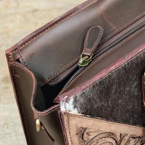 Nouveau sac à main en cuir véritable fait main pour femmes, style élégant, franges western, unisexe, preppy, grande capacité, sac à bandoulière avec fermeture éclair - Product Image 2