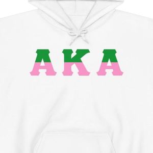 Sweat-shirt à capuche blanc avec broderie de lettres vertes et roses, sweat-shirt à capuche en polaire à manches longues, poche kangourou, décontracté, unisexe - Product Image 6