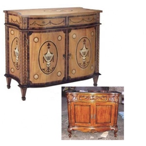 Peito De Madeira Regência Fantasia Italiana e Madeira Commode Mogno Móveis De Reprodução Antique