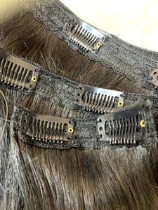 100% brut vierge naturel vietnamien Remy Extensions de cheveux humains Super Double dessiné dentelle Clip Bundle mis en évidence vague Style génie - Product Image 2