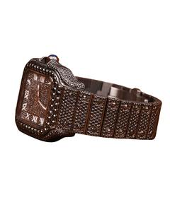 Montre automatique pour homme en acier inoxydable avec cadran squelette en cristal de saphir glacé, diamants Moissanite Seiko, mouvement à quartz, bracelet de 20 mm, style sport de luxe - Product Image 1