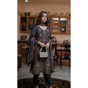 Hermosa parte superior inferior india y pakistaní y Dupatta para ropa de fiesta - Product Image 3