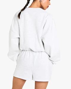 Ensemble de shorts 2 pièces pour femmes grande taille personnalisé, dentelle, 100% coton, écologique, respirant, pour l'entraînement, été - Product Image 2