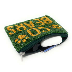 Go personnalisé ours graine perlée collège Football mascotte porte-monnaie hayon embrayage jeu jour pochette hayon cadeau - Product Image 3