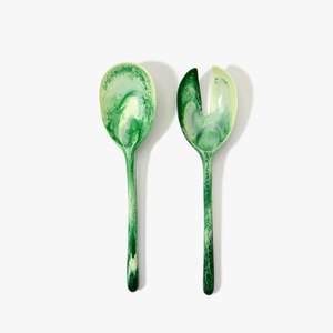 Elegant Style Epoxy Resin Salad <b>Server</b> Sets Durable For Kitchenware Tableware Snack Food Serving Spoon & Fork Set At Best Price - Product Image 3