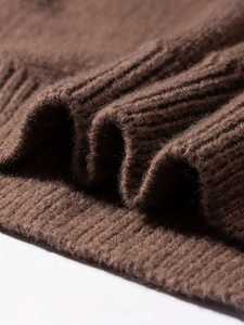 Pull en tricot à col en V pour homme, motif losanges, coupe ajustée, style décontracté, pour l'automne et le printemps, couleur marron, vêtements en tricot pour homme - Product Image 6