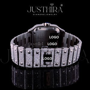 Reloj de Lujo para Hombre, Edición Limitada, Moderno, con Moissanita, Estilo Hip Hop, Mecánico, Automático, Cuadrado, con Números Romanos en Oro de Dos Tonos - Product Image 5