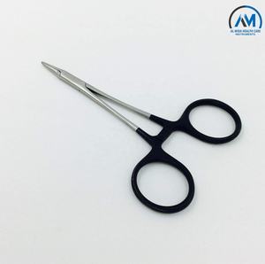 Portaagujas quirúrgico de precisión Al Mida de 12,5 cm con mango negro Fuente de alimentación manual de acero inoxidable Base de instrumentos quirúrgicos - Product Image 4